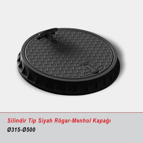 Siyah Silindir Rögar-Menhol Kapak