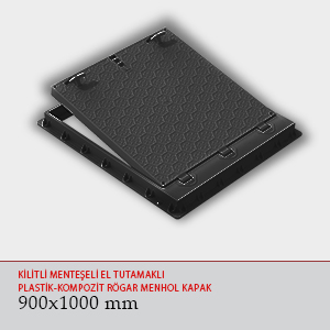 900x1000 mm KİLİTLİ MENTEŞELİ EL TUTAMAKLI PLASTİK-KOMPOZİT RÖGAR MENHOL KAPAK